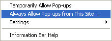 How to allow popups for this site